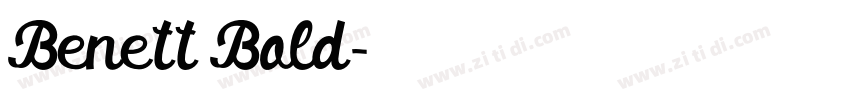Benett Bold字体转换